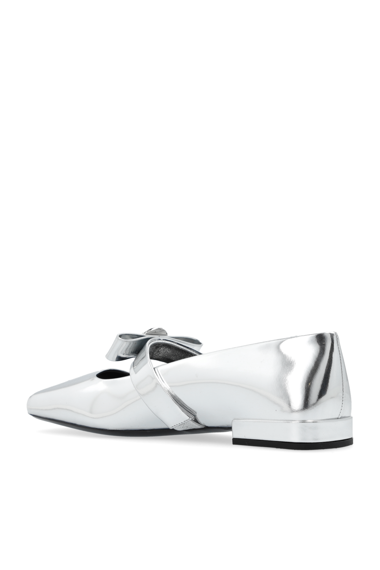 For fewer shoes - Silver 'Gianni' ballet flats Versace